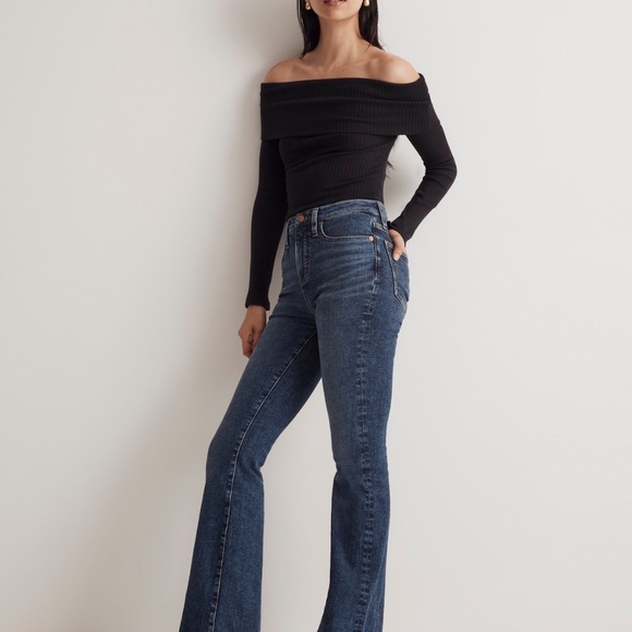 Madewell Skinny Flare High Rise Dark Wash Jeans Size 28 - Picture 4 of 15